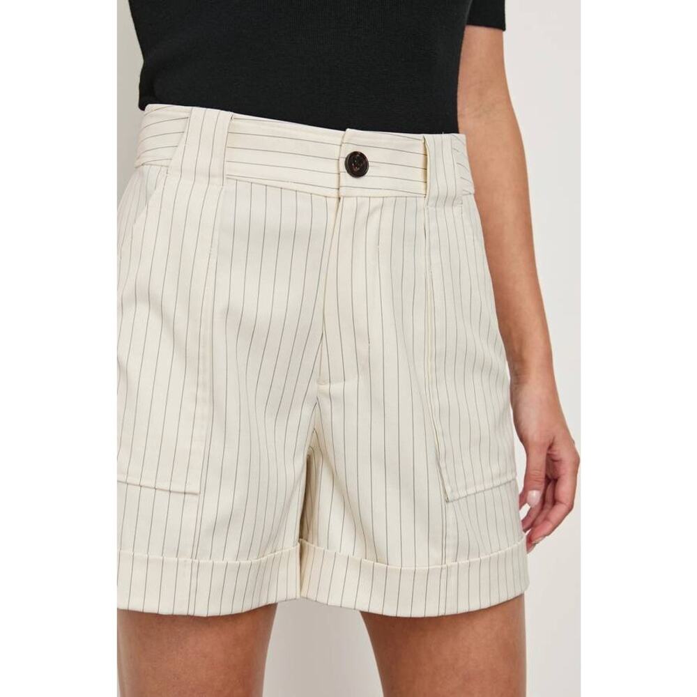 Rails Maryam Short in Birch Pinstripe 6 NWT Suiting Minimalist Quiet Luxury Chic
